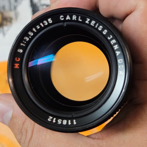 Carl Zeiss Jena DDR Sonnar 135mm F3.5 Prime Lens for M42 Screw Mount - Picture 11 of 13